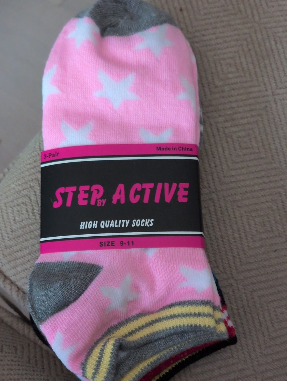 Step By Active 3 Pack Socks